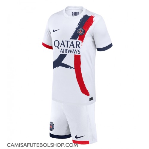 Camisa de time de futebol Paris Saint-Germain Replicas 2º Equipamento Infantil 2024-25 Manga Curta (+ Calças curtas)